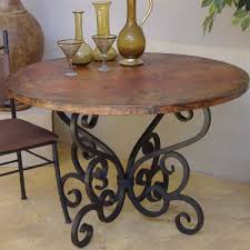 Nice Wrought Iron Dining Table Base Would Look Great With A Rustic Wood Top Marble Or A More Sophistic Wrought Iron Dining Table Iron Base Table Iron Decor