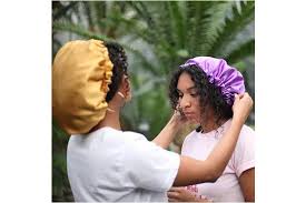 • this video is a run through of how i wrap my curls in a silk scarf to preserve them over night. Champagne Beige Satin Bonnet Adjustable Sleep Cap Extra Large Silk Night Hats Hair Bonnet Double Layer Reversible For Women Girls Curly Hair Kogan Com