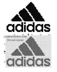 Adidas Logo Free Small Cross Stitch Pattern Small Cross Stitch Cross Stitch Free Cross Stitch