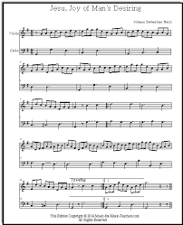 Jesu Joy Of Mans Desiring Violin Cello Or Guitar Violin Violin Music Piano Music
