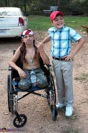 My husband came up with forrest gump and lieutenant dan. Lt Dan Forrest Gump Halloween Costume
