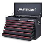 6-Drawer Cabinet, Black & Red, 26-in Mastercraft