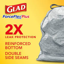 Maybe you would like to learn more about one of these? Amazon Com Glad Forceflexplus Tall Kitchen Drawstring Trash Bags Lavender 13 Gal 45 Ct Package May Vary Gray Health Household