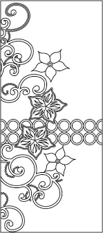 Silhouettes of beautiful blooming flowers, big blossoms, curved leaves and decorative shapes forming a repeating pattern. Floral Design Wardrobe Door Vector Free Vector Cdr Download 3axis Co