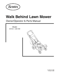 We present a free, comprehensive & complete collection of lawn mower manuals all in one place. Scotts 907254 Lm21sw User Manual Manualzz