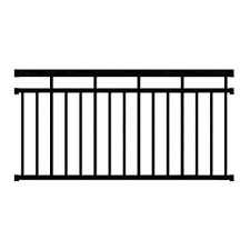 Black aluminum hand and base rail with 1,166 reviews and the peak aluminum railing 6 in. Aluminum Railing Kit Series 125 Straight Rail Worthington Millwork