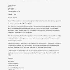 Recommendation Letters For Students