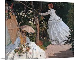 Download 9,543 women garden stock illustrations, vectors & clipart for free or amazingly low rates! Women In The Garden By Claude Monet 1866 1867 Musee D Orsay Paris France Detail Wall Art Canvas Prints Framed Prints Wall Peels Great Big Canvas