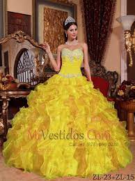 Venta Vestidos De Quince Amarillos En Stock