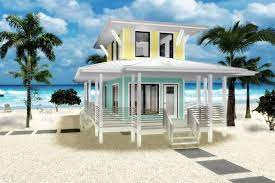House Plan 963 00235 Coastal Plan 533 Square Feet 1 Bedroom 1 Bathroom In 2021 Tiny Beach House Beach House Plans Beach House Decor