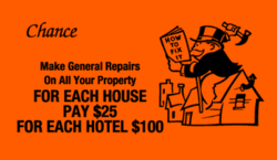 You may choose locations connected to the topic you're discussing or something completely made up.create your cards.decorate the money.create chance cards.decorate the board.play and have fun!and if Chance Monopoly Wiki Fandom