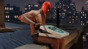 Marvel's Spider-Man DLC The Heist [PL] Naked Spidey eats pizza - YouTube