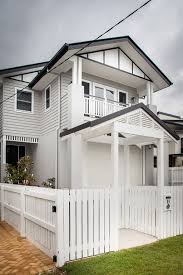 Hamptons Home Custom Design Home In Hawthorne Design And Construct New Home Builder Brisbane Eve Hamptons House Exterior White Exterior Houses Facade House