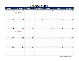 You will be successful in planning your entire week or month. 2018 Excel Calendar Template Download Free Printable Excel Templates