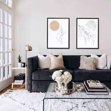 Sun And Moon Print Set Of 2 Modern Minimalist Drawing Wall Etsy In 2021 Black Couch Living Room Black Living Room Black Sofa Living Room