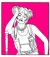 Yeah, she is the beautiful harley quinn with quirky appearance. Harley Quinn Coloring Book For Android Apk Download