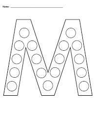 Free Letter M Do A Dot Printables Uppercase Lowercase Letter M Worksheets Do A Dot Letter Tracing Printables