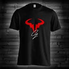Miniature models by roger federer, rafael nadal and novak djokovic designed and sculpted by aslan3d through blender software, immortalizing them in figures with. Rafael Nadal Logo T Shirt Rn Rafa Tennis Player Black Navy Camiseta Tee New Ebay