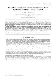 Brion o'connor smart for life is a diet that appears to fly in the face of the axiom: Pdf Smart Life Saver System Foralzheimer Patients Down Syndromes And Child Missing Using Iot