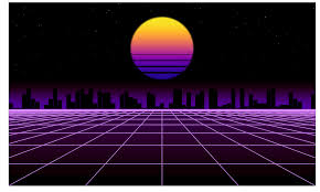 Creating Synthwave With Matplotlib Synthwave Vaporwave Wallpaper Skyline Silhouette