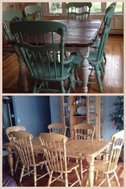 Chalk Paint Refinished And Old Craigslist Dining Room Set With Chalk Paint On T 1000 Rustic Dining Room Sets Painted Kitchen Tables Dining Room Cozy
