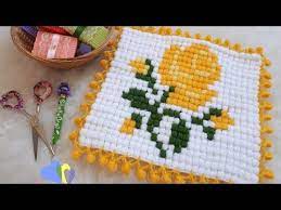 Misir Teknigi Ile Gullu Lif Modeli Yapilisi Nazarca Com Baby Knitting Patterns Boncuk Nakis Desenleri Tig Motifleri