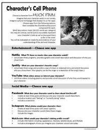 The Adventures Of Huckleberry Finn Characterization Activity Digital Enabled Huckleberry Finn Adventures Of Huckleberry Finn Huckleberry