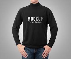 Male Model Wear Plain Black Long Sleeve T Shirt Mockup In 2020 Shirt Mockup Logo Mockup Styled Stock Photos