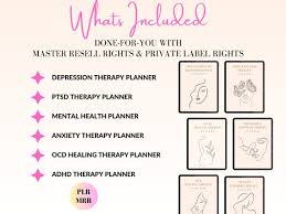 Mental Health Journal and Planner Bundle Done-for-you With Master Resell  Rights MRR and Private Label Rights PLR, Digital Product Marketing
