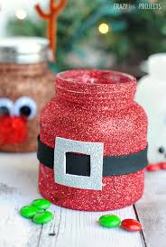 Bring the christmas spirit with these glittery mason jars from kc coake. Christmas Treat Jars Cute Mason Jar Crafts For Kids Crazy Little Projects