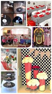 This fab looking decorating kit features a personalized arch, a lighted 3d diner, a roadster standee and more! 50 S 60 S Rock N Roll Party Ideas Party Themes Retro Party Birthday Party Themes