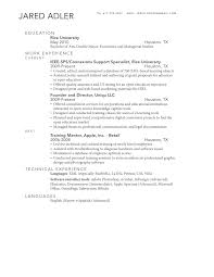 Jared Adler Resume