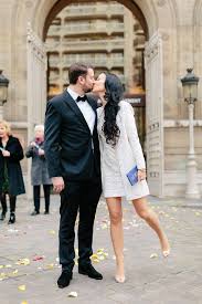 Sina And Martin S Chic Paris Town Hall Wedding City Hall Wedding Dress Courthouse Wedding Courthouse Wedding Dress