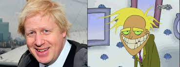 Here's a photo of boris johnson preparing to throw a ball. Freaky Boris Boris Johnson Know Your Meme