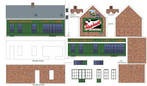 Boisset Eure Le Cafe De La Gare Maison En Carton Maisons En Papier Maquette Papier