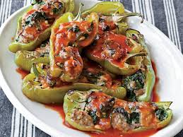 Spinach And Sausage Stuffed Peppers Recipe Recipe Stuffed Peppers Peppers Recipes Wine Recipes