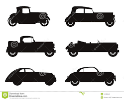 Set Icons Old Retro Car Black Silhouette Vector Illustration Stock Vector Illustration Of Power Headlight 519 Retro Cars Silhouette Vector Black Silhouette