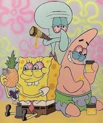 This picture is perfect as it showcases a variety of fish; Spongebob And Patrick Smoking Weed Wallpaper Novocom Top