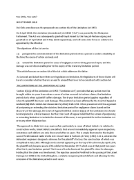 The hda 1966 plays a dual role whereby its provisions detail the licensing rules of housing developers and their associated duties and responsibilities which in turn serve to. Limitation Act Amendment 2018 Docx Negligence Statute Of Limitations