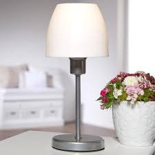 Tischlampe Silber Weiss Danisches Bettenlager