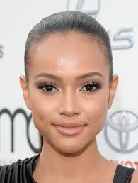 Hot! or Hmm....: Karrueche Tran's 25th EMA Awards Gemeli Power Signature  Label Black Sur Le Fue Black Cut Out Gown