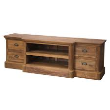 Find stylish home furnishings and decor at great prices! Bovey Modern Teak Wood Open Shelf 4 Drawer Tv Stand