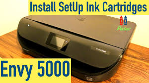 Then, place the ink cartridges according to the instructions vided in the printer manual. Install Setup Ink Cartridges In Hp Envy 5000 All In One Printer Series Youtube