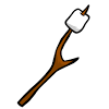 When roasting marshmallows over a wood fire pit, the melted marshmallow will simply fall into the fire and burn up with the wood. 3