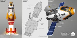 Artstation Dante Venus Descent Ascent Vehicle Lloyd Drake Brockman Space Fleet Space Travel Concept Ships