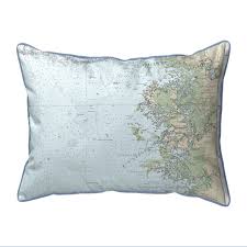 Crystal River Florida Nautical Chart 24 X 20 Pillow