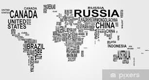 World Map With Country Name Wall Mural Pixers We Live To Change In 2021 World Map With Countries World Map Poster World Country Names