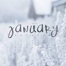 Hello January Downloadable Calendar Freebie Okay Miss Art Design Hello January Hello January Quotes January Wallpaper