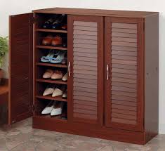 Wooden Wide Louver Door Shoes Rack Long Shoe Rack Shoe Rack Long Shoe Cabinet