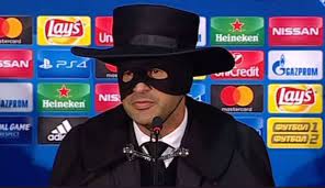 Subscribe to #asroma on youtube: Shakhtar Manager Paulo Fonseca Dresses Up As Zorro At Press Conference After They Beat Manchester City To Reach Last 16